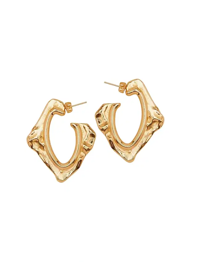 Oscar de la Renta Women's Abstract O Goldtone Earrings