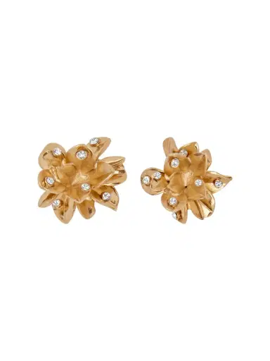Oscar de la Renta Women's Goldtone & Glass Crystal Flower Stud Earrings - Crystal | Thumbnail 2 Oscar de la Renta Women's Goldtone & Glass Crystal Flower Stud Earrings - Crystal | Thumbnail 2