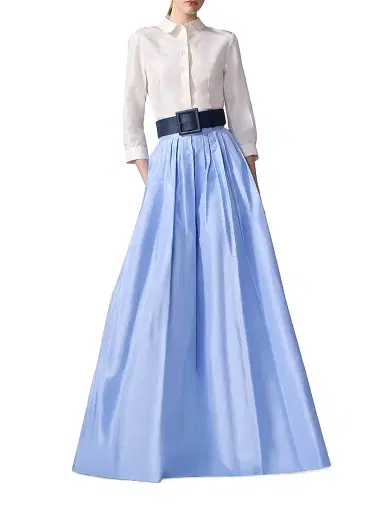 Carolina Herrera Women's Signature Taffeta Blouse - Natural White - Size 18 | Thumbnail 2
