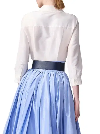Carolina Herrera Women's Signature Taffeta Blouse - Natural White - Size 18 | Thumbnail 5