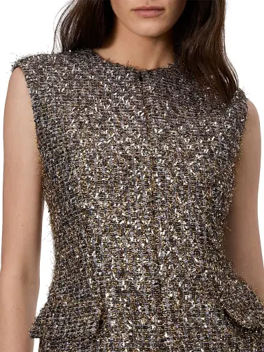 rag & bone Women's Tina Linton Wool-Blend Sleeveless Minidress - Silver Multi | Thumbnail 6