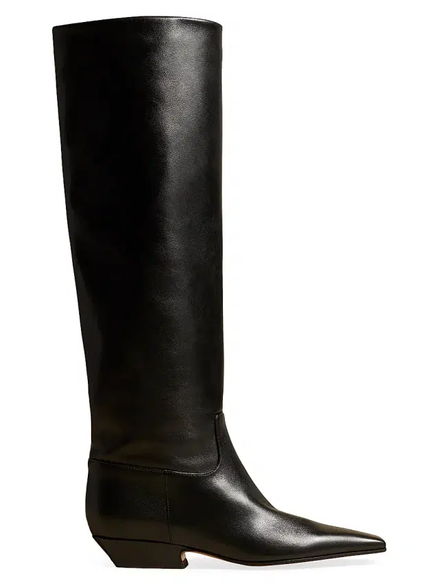 Women's Marfa 25MM Leather Knee-High Boots - Black
