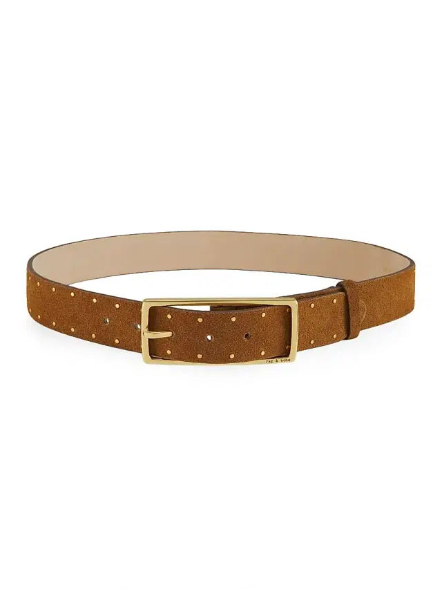 rag & bone Women's Studded Rebound Belt - Brown