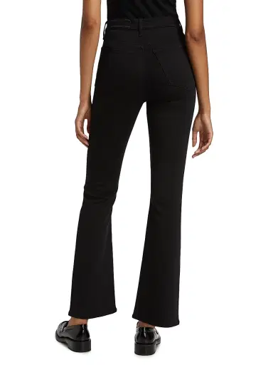 rag & bone Women's Flexi Peyton High-Rise Boot-Cut Jeans - Black | Thumbnail 5