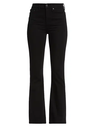 rag & bone Women's Flexi Peyton High-Rise Boot-Cut Jeans - Black | Thumbnail 1