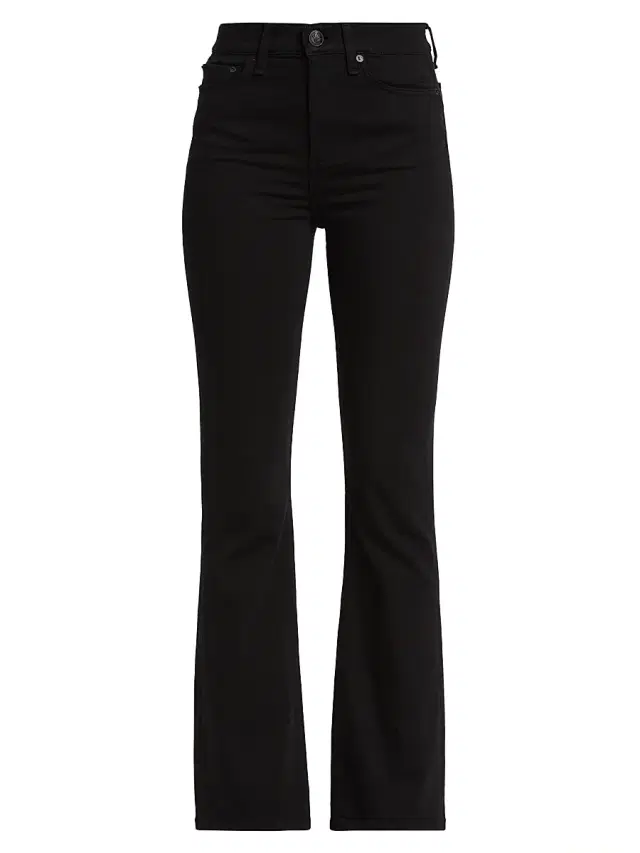 rag & bone Women's Flexi Peyton High-Rise Boot-Cut Jeans - Black
