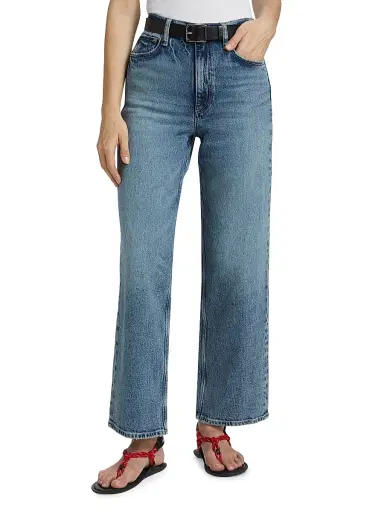 rag & bone Women's Shea High-Rise Straight-Fit Jeans - Everly | Thumbnail 3