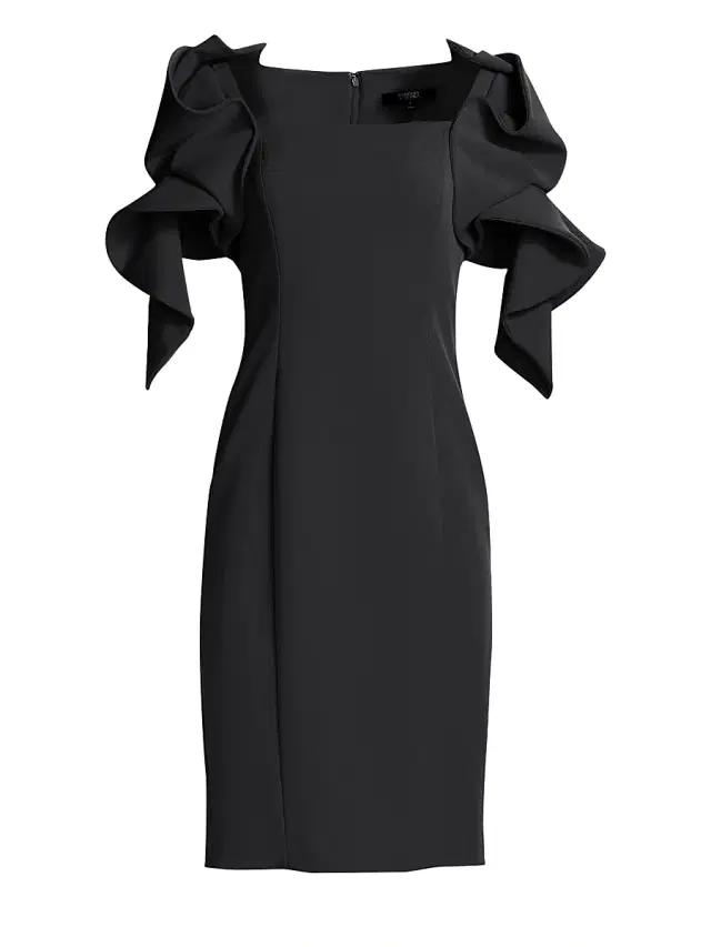 Badgley Mischka Women's Origami Sleeve Dress - Black