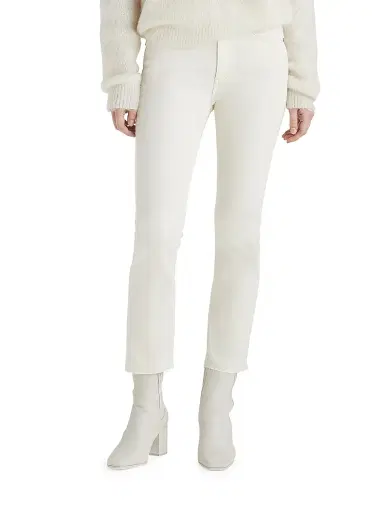 rag & bone Women's Peyton Mid-Rise Ankle Bootcut - Ecru | Thumbnail 3