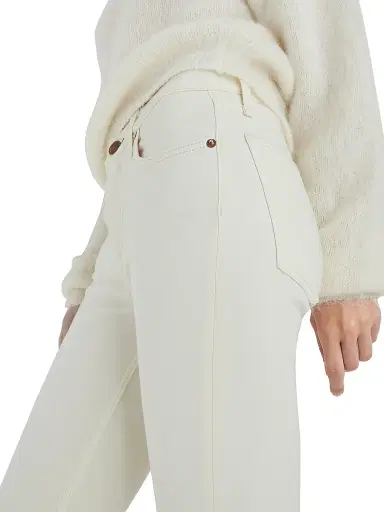 rag & bone Women's Peyton Mid-Rise Ankle Bootcut - Ecru | Thumbnail 6