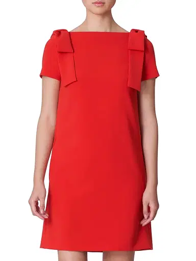 Carolina Herrera Women's Icon Bow-Embellished Shift Dress - Poppy - Size 2 | Thumbnail 3 Carolina Herrera Women's Icon Bow-Embellished Shift Dress - Poppy - Size 2 | Thumbnail 3