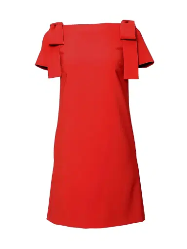 Carolina Herrera Women's Icon Bow-Embellished Shift Dress - Poppy - Size 2 | Thumbnail 1 Carolina Herrera Women's Icon Bow-Embellished Shift Dress - Poppy - Size 2 | Thumbnail 1