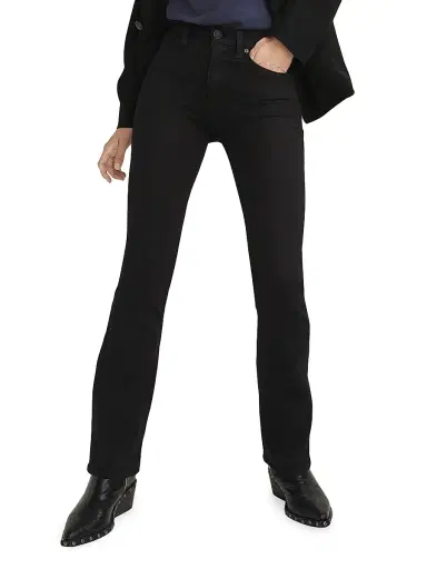 rag & bone Women's Peyton Mid-Rise Bootcut - Black | Thumbnail 3