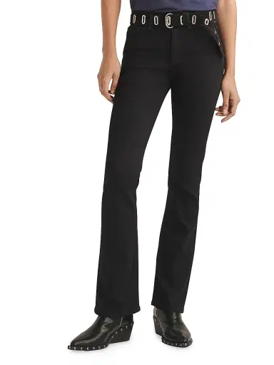 rag & bone Women's Peyton Mid-Rise Bootcut - Black | Thumbnail 6