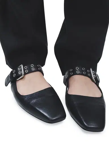 rag & bone Women's Astra Leather Slingback Sandals - Black | Thumbnail 6