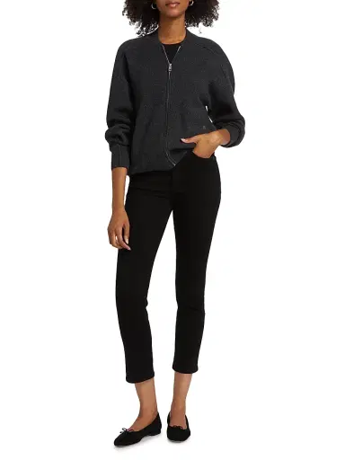 rag & bone Women's Wren High-Rise Crop Jeans - Black | Thumbnail 2