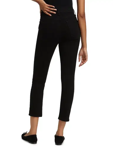 rag & bone Women's Wren High-Rise Crop Jeans - Black | Thumbnail 5