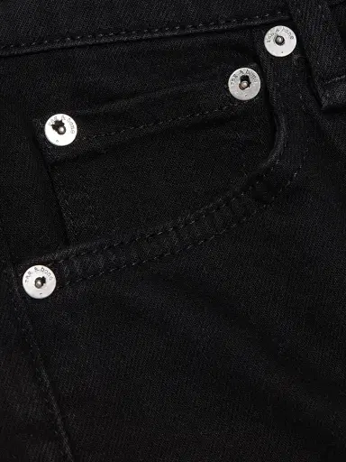 rag & bone Women's Wren High-Rise Crop Jeans - Black | Thumbnail 7