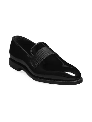 Allen Edmonds Men's James Patent Leather Penny Loafers - Black - Size 10 | Thumbnail 2