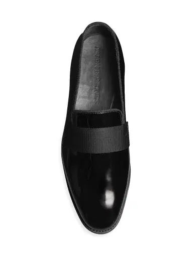 Allen Edmonds Men's James Patent Leather Penny Loafers - Black - Size 10 | Thumbnail 3
