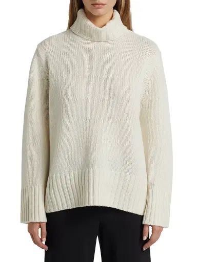 Jenni Kayne Women's Cashmere Jet Turtleneck Sweater - Ivory - Size XL | Thumbnail 3 Jenni Kayne Women's Cashmere Jet Turtleneck Sweater - Ivory - Size XL | Thumbnail 3
