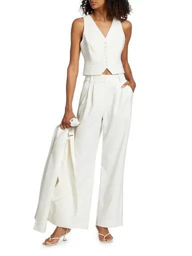 Favorite Daughter Women's Favorite Tailored Vest - Ivory - Size XS | Thumbnail 2 Favorite Daughter Women's Favorite Tailored Vest - Ivory - Size XS | Thumbnail 2