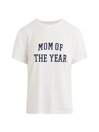 Favorite Daughter Women's ''Mom Of The Year'' Classic Collegiate T-Shirt - White Navy - Size XS | Thumbnail 1 Favorite Daughter Women's ''Mom Of The Year'' Classic Collegiate T-Shirt - White Navy - Size XS | Thumbnail 1