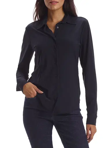 Commando Women's Classic Button-Down Shirt - Black - Size XS | Thumbnail 3