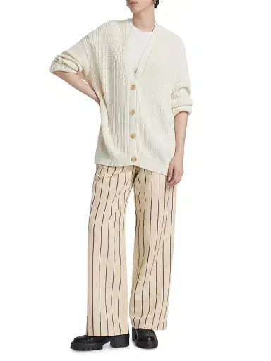 Jenni Kayne Women's Jones Striped Straight-Leg Trousers | Thumbnail 2 Jenni Kayne Women's Jones Striped Straight-Leg Trousers | Thumbnail 2