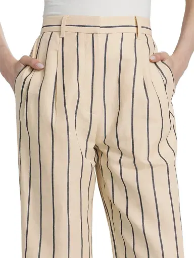 Jenni Kayne Women's Jones Striped Straight-Leg Trousers | Thumbnail 6 Jenni Kayne Women's Jones Striped Straight-Leg Trousers | Thumbnail 6