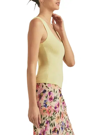 Favorite Daughter Women's Scoopneck Rib-Knit Tank - White - Size XL | Thumbnail 4 Favorite Daughter Women's Scoopneck Rib-Knit Tank - White - Size XL | Thumbnail 4