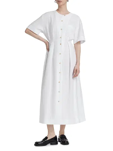 Jenni Kayne Women's Day Linen Midi-Dress - White - Size XL | Thumbnail 3 Jenni Kayne Women's Day Linen Midi-Dress - White - Size XL | Thumbnail 3