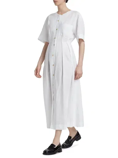 Jenni Kayne Women's Day Linen Midi-Dress - White - Size XL | Thumbnail 4 Jenni Kayne Women's Day Linen Midi-Dress - White - Size XL | Thumbnail 4