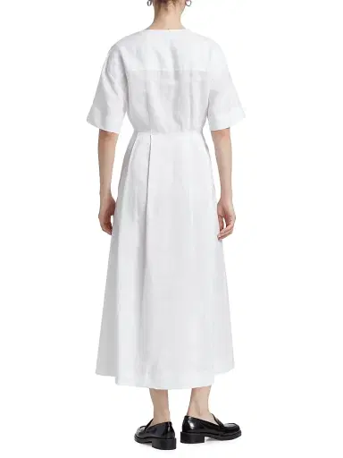 Jenni Kayne Women's Day Linen Midi-Dress - White - Size XL | Thumbnail 5 Jenni Kayne Women's Day Linen Midi-Dress - White - Size XL | Thumbnail 5