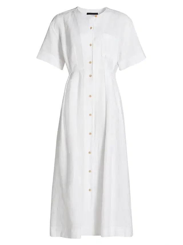 Jenni Kayne Women's Day Linen Midi-Dress - White