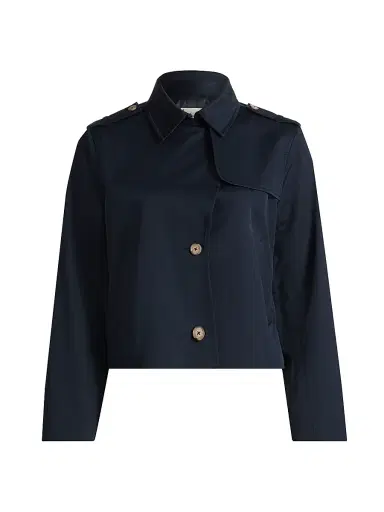 Frame Women's Cotton Trench Jacket - Navy - Size XL | Thumbnail 1 Frame Women's Cotton Trench Jacket - Navy - Size XL | Thumbnail 1