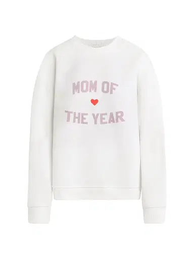 Favorite Daughter Women's ''Mom Of The Year'' Cotton-Blend Sweatshirt - White Wisteria - Size XS | Thumbnail 1