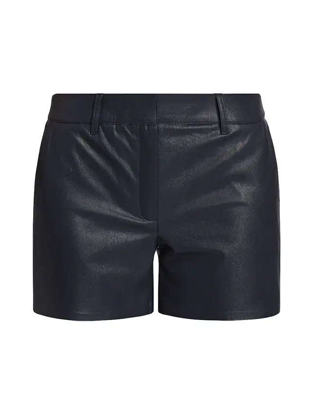 Commando Women's Faux-Leather Tailored Shorts - Black