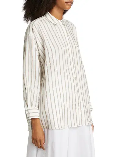 Jenni Kayne Women's Linen Striped Oversized Shirt | Thumbnail 4 Jenni Kayne Women's Linen Striped Oversized Shirt | Thumbnail 4