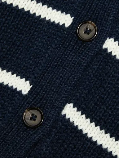 Jenni Kayne Women's Chloe Striped Cotton Cardigan - Navy Ivory Stripe - Size XL | Thumbnail 7 Jenni Kayne Women's Chloe Striped Cotton Cardigan - Navy Ivory Stripe - Size XL | Thumbnail 7