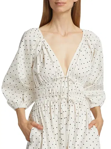 Wayf Women's Veronica Polka Dot Cotton Midi-Dress | Thumbnail 6 Wayf Women's Veronica Polka Dot Cotton Midi-Dress | Thumbnail 6