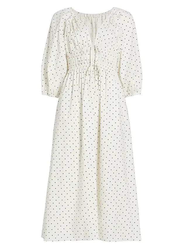 Wayf Women's Veronica Polka Dot Cotton Midi-Dress -  Polka Dot