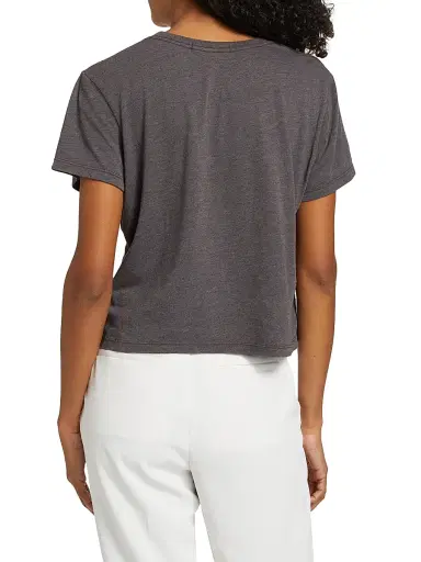 Favorite Daughter Women's Logo Crop T-Shirt - Charcoal - Size XXL | Thumbnail 5 Favorite Daughter Women's Logo Crop T-Shirt - Charcoal - Size XXL | Thumbnail 5