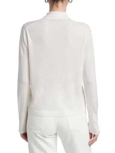 Jenni Kayne Women's Grayson Wool Knit Polo Top | Thumbnail 5