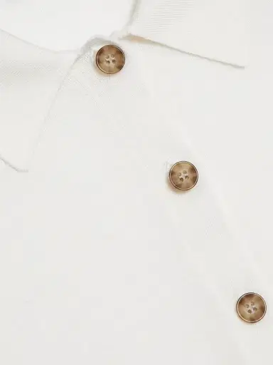 Jenni Kayne Women's Grayson Wool Knit Polo Top | Thumbnail 7