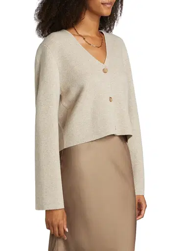 Jenni Kayne Women's Chelsea Wool-Cashmere Cardigan - Oatmeal - Size XL | Thumbnail 4 Jenni Kayne Women's Chelsea Wool-Cashmere Cardigan - Oatmeal - Size XL | Thumbnail 4