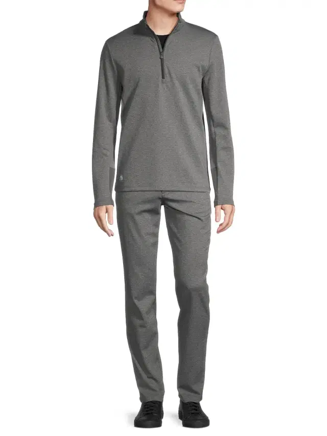 Greyson Men's Sequoia Quarter-Zip Sweatshirt - Smoke Heather