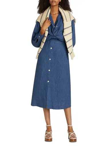 Jenni Kayne Women's Relaxed Silk Oversized Button-Up Shirt | Thumbnail 2 Jenni Kayne Women's Relaxed Silk Oversized Button-Up Shirt | Thumbnail 2