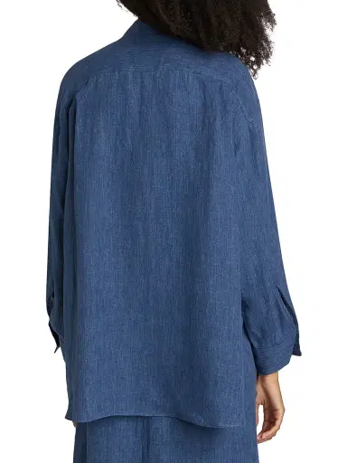 Jenni Kayne Women's Relaxed Silk Oversized Button-Up Shirt | Thumbnail 5 Jenni Kayne Women's Relaxed Silk Oversized Button-Up Shirt | Thumbnail 5