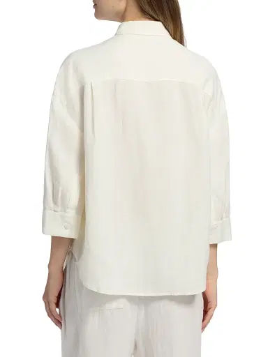 Jenni Kayne Women's Logan Linen Button-Front Shirt - Ivory - Size XL | Thumbnail 5 Jenni Kayne Women's Logan Linen Button-Front Shirt - Ivory - Size XL | Thumbnail 5